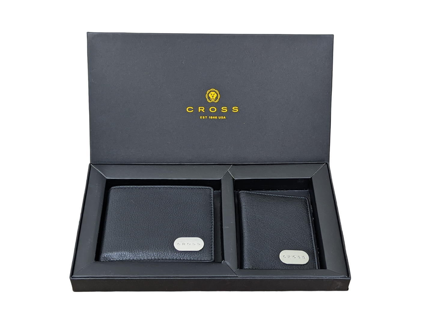 CROSS PREMIUM BLACK LEATHER WALLET AND CARD HOLDER