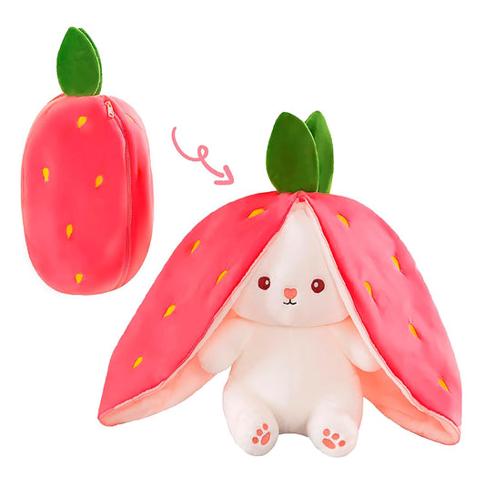 Strawberry Rabbit Bunny Reversible  Soft Toy